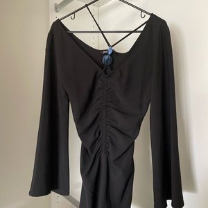 Black Zara dress with neck design